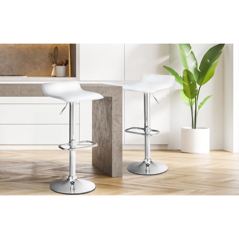 Taburete de bar blanco DYN