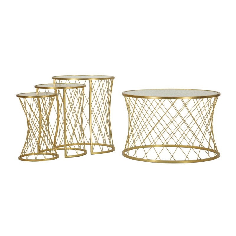 Juego de mesa Noah Gold – Juego de 4 piezas doradas Ø70x45 - 47x54,5 - 36x50 - 28x45 cm