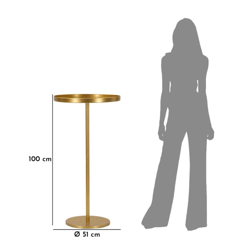 Mesa grande Doha – Opulencia dorada Ø51x100 cm