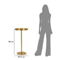 Mesa auxiliar Doha Petite – Elegancia contemporánea Ø41x80 cm