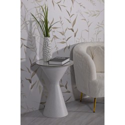 Mesa doble blanca – Pureza luminosa Ø44,5 x 63 cm