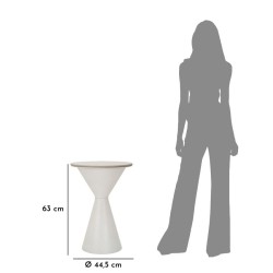 Mesa doble blanca – Pureza luminosa Ø44,5 x 63 cm