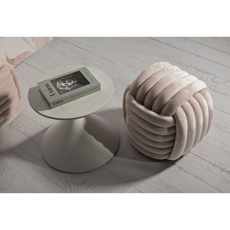 Mesa blanca – Minimalismo refinado Ø42x40 cm