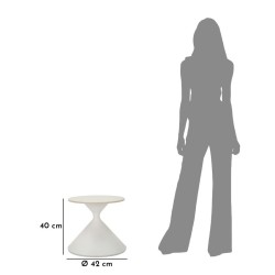 Mesa blanca – Minimalismo refinado Ø42x40 cm