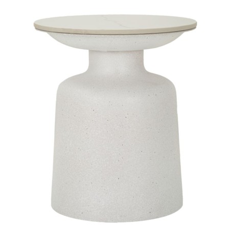 Mesa Rocket White – Suavidad moderna Ø40x47 cm