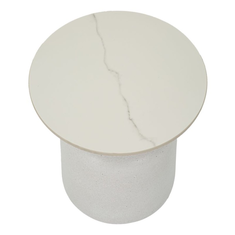 Mesa Rocket White – Suavidad moderna Ø40x47 cm
