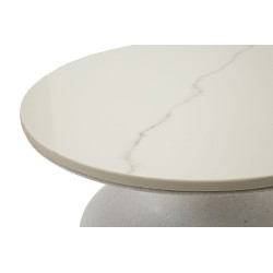 Mesa Rocket White – Suavidad moderna Ø40x47 cm