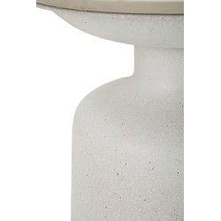 Mesa Rocket White – Suavidad moderna Ø40x47 cm