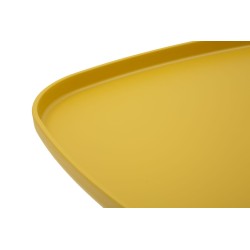 Mesa baja amarilla Gea – Suavidad veraniega 48x48x38 cm