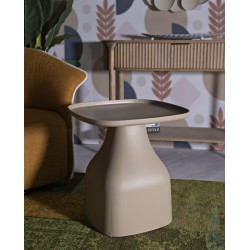 Mesa alta Gea gris – Simplicidad urbana 48x48x50 cm