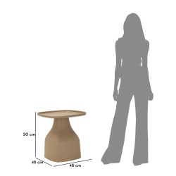 Mesa alta Gea gris – Simplicidad urbana 48x48x50 cm