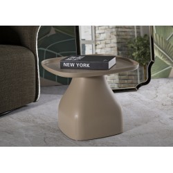 Mesa baja Gea gris – Estilo tranquilo 48x48x38 cm