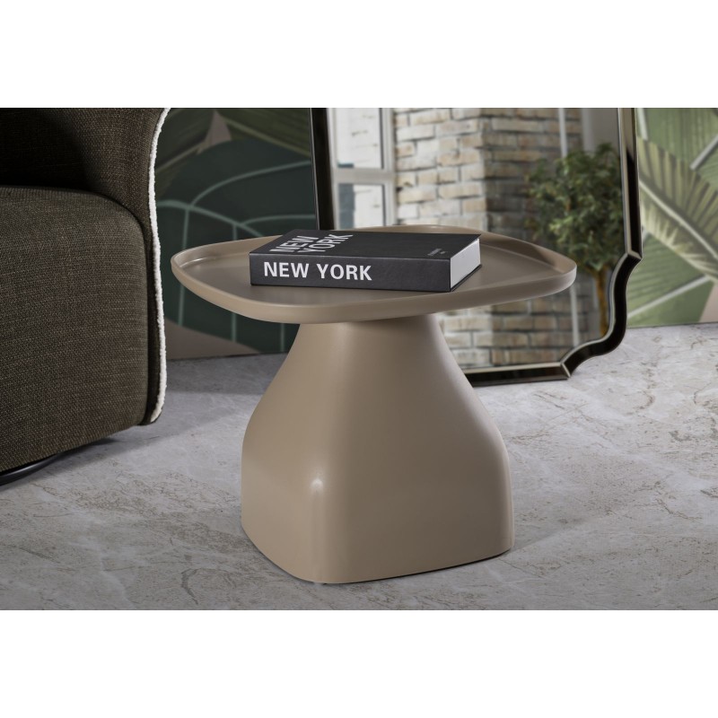 Mesa baja Gea gris – Estilo tranquilo 48x48x38 cm