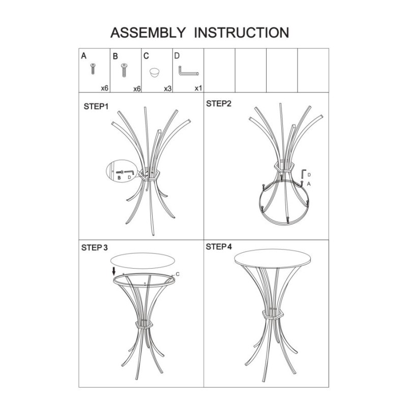 Mesa de bar Shanty – Vertical Glamor Ø60x108 cm