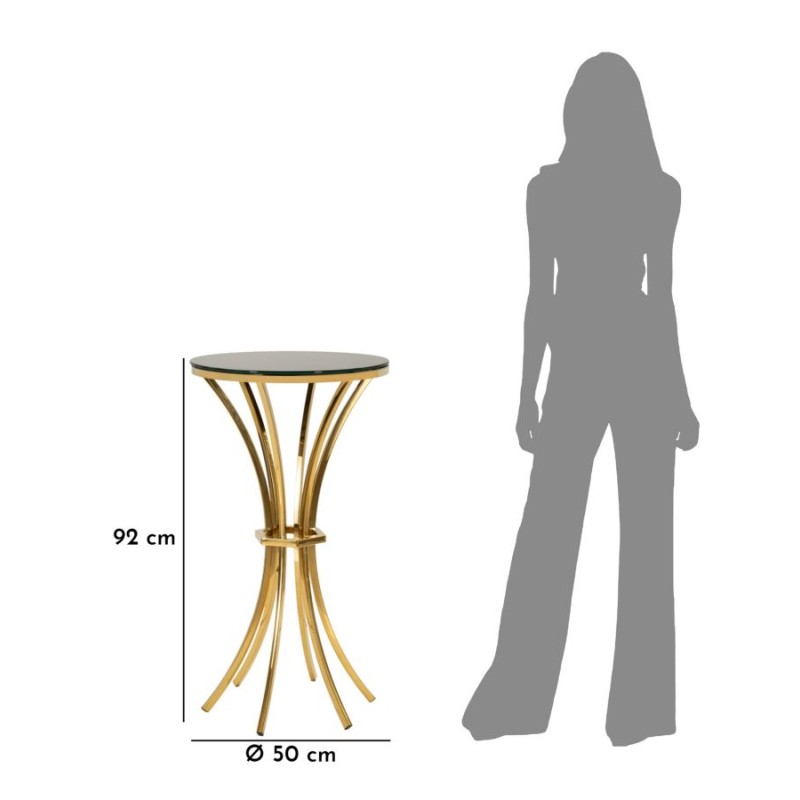 Mesa alta Shanty I – Elegancia esculpida Ø50x92 cm