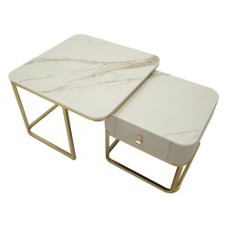 Mesas de centro Beautry – Refined Duo 70x70x48 - 50x50x43,5 cm