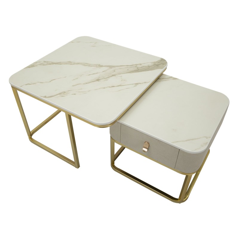 Mesas de centro Beautry – Refined Duo 70x70x48 - 50x50x43,5 cm