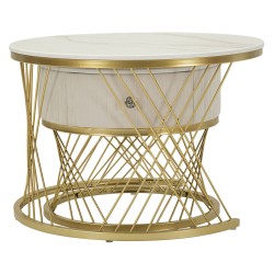 Mesas de centro Votix – Diseño simétrico Ø70x48 - 50x43,5 cm