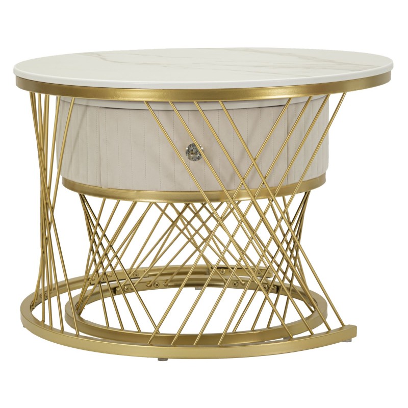 Mesas de centro Votix – Diseño simétrico Ø70x48 - 50x43,5 cm