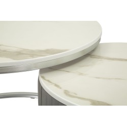 Mesas de centro grises – Elegancia atemporal Ø70x45 - 50x40 cm