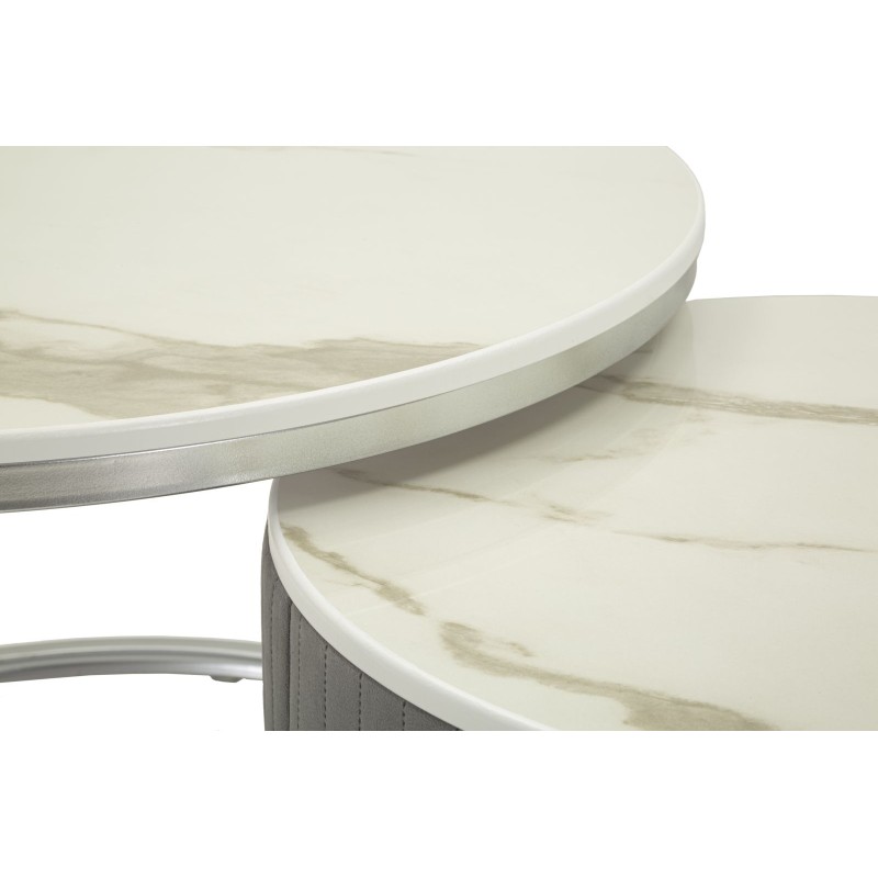 Mesas de centro grises – Elegancia atemporal Ø70x45 - 50x40 cm