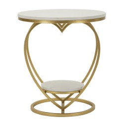 Mesa Corazón Dorado – Esplendor Romántico Ø40x45,5 cm