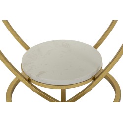 Mesa Corazón Dorado – Esplendor Romántico Ø40x45,5 cm