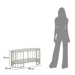 Mesa de centro Smirne – Inspiración costera 90x50x45 cm