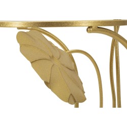 Mesa con 2 estantes, diseño floral – Refinamiento floral Ø40x78 cm