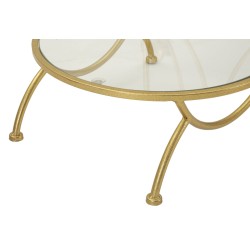 Mesa con 2 estantes, diseño floral – Refinamiento floral Ø40x78 cm