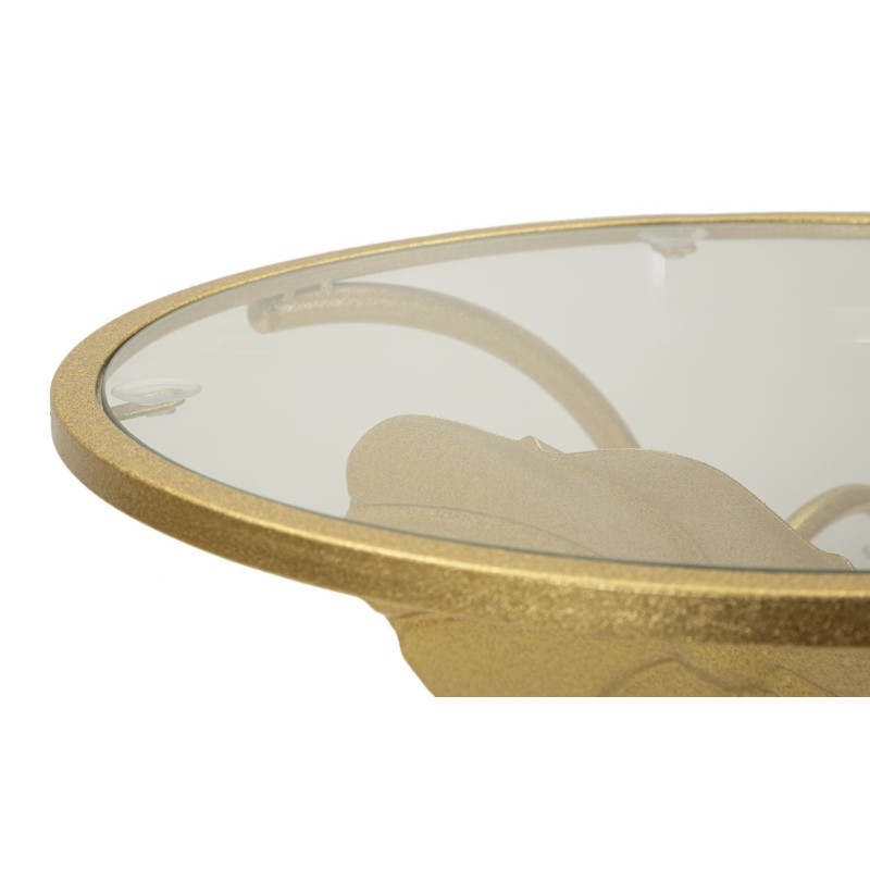 Mesa con 2 estantes, diseño floral – Refinamiento floral Ø40x78 cm