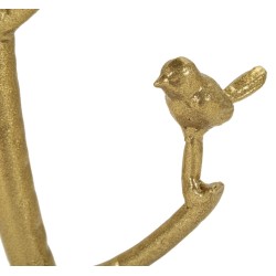 Mesa auxiliar de mármol con forma de pájaro – Elegante contraste Ø38x60 cm