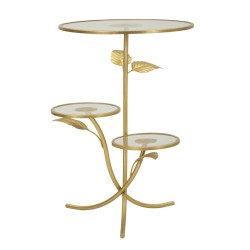 Mesa elevable con 3 estantes – Elegante y práctica Ø54x69,5 cm