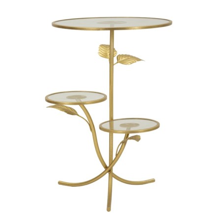 Mesa elevable con 3 estantes – Elegante y práctica Ø54x69,5 cm
