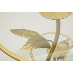 Mesa elevable con 3 estantes – Elegante y práctica Ø54x69,5 cm