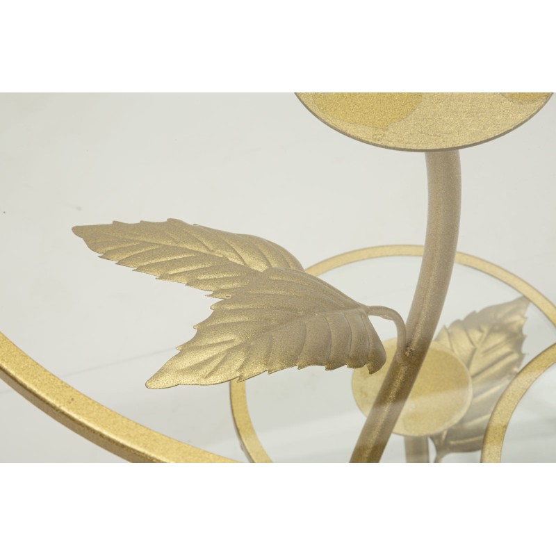 Mesa elevable con 3 estantes – Elegante y práctica Ø54x69,5 cm