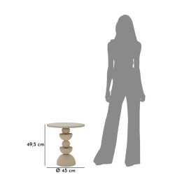 Mesa Dune con espejo – Reflejo refinado Ø45x49,5 cm