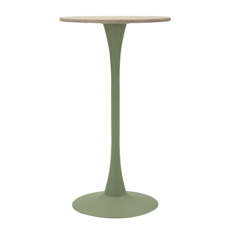 Mesa de bar Alaska Green – Resplandor Botánico Ø60x106 cm