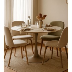Mesa de comedor Stockholm color crema – Sencillez escandinava