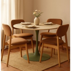 Mesa de comedor verde Estocolmo – Equilibrio nórdico