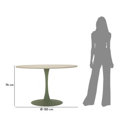 Mesa de comedor verde Estocolmo – Equilibrio nórdico
