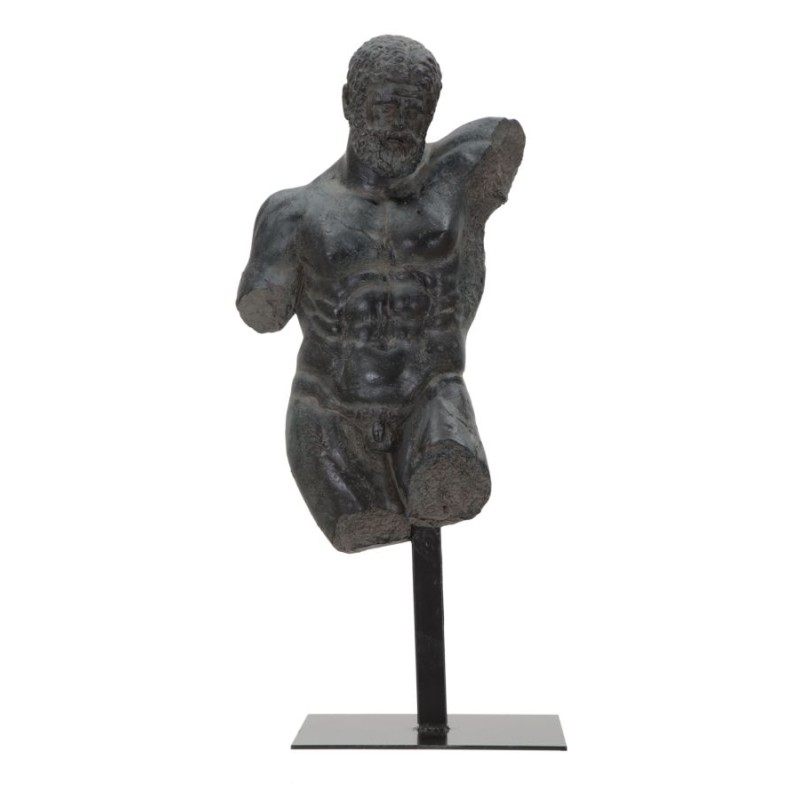 Escultura de un hombre antiguo, guardián de almas de acero – 26 x 22 x 57,5 cm