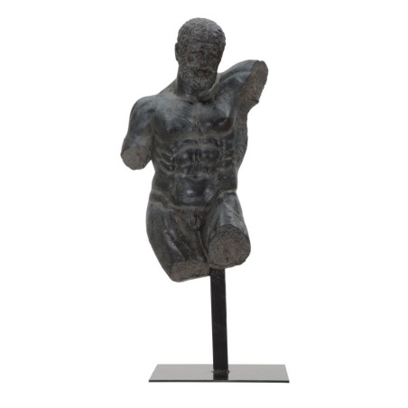 Escultura de un hombre antiguo, guardián de almas de acero – 26 x 22 x 57,5 cm