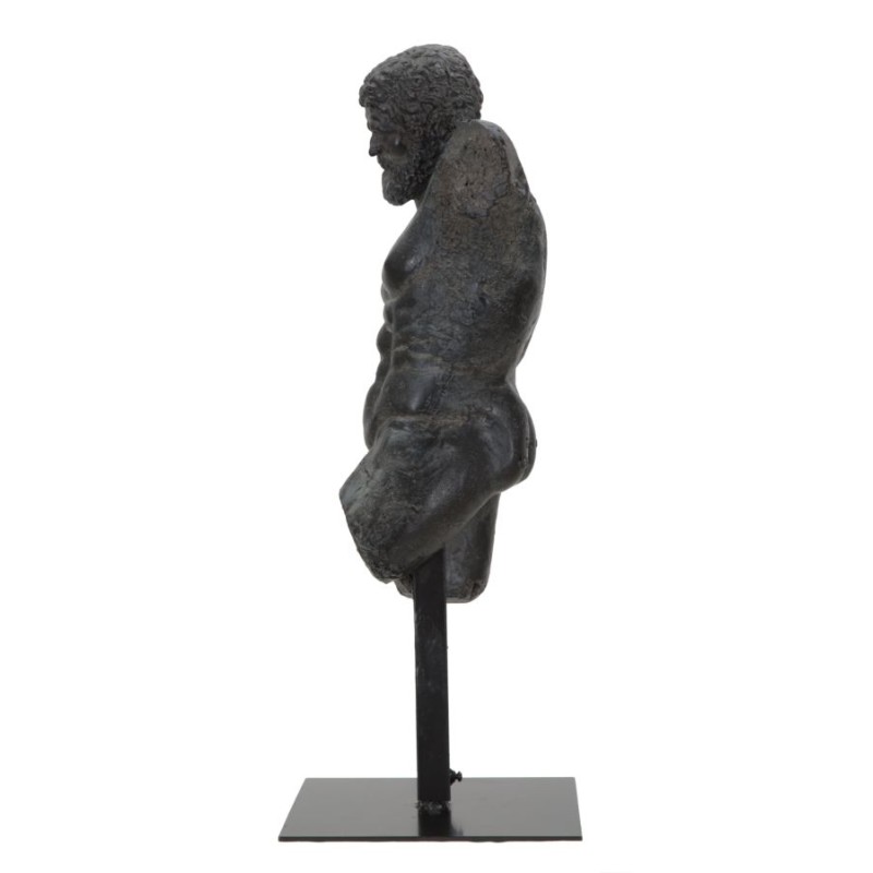 Escultura de un hombre antiguo, guardián de almas de acero – 26 x 22 x 57,5 cm