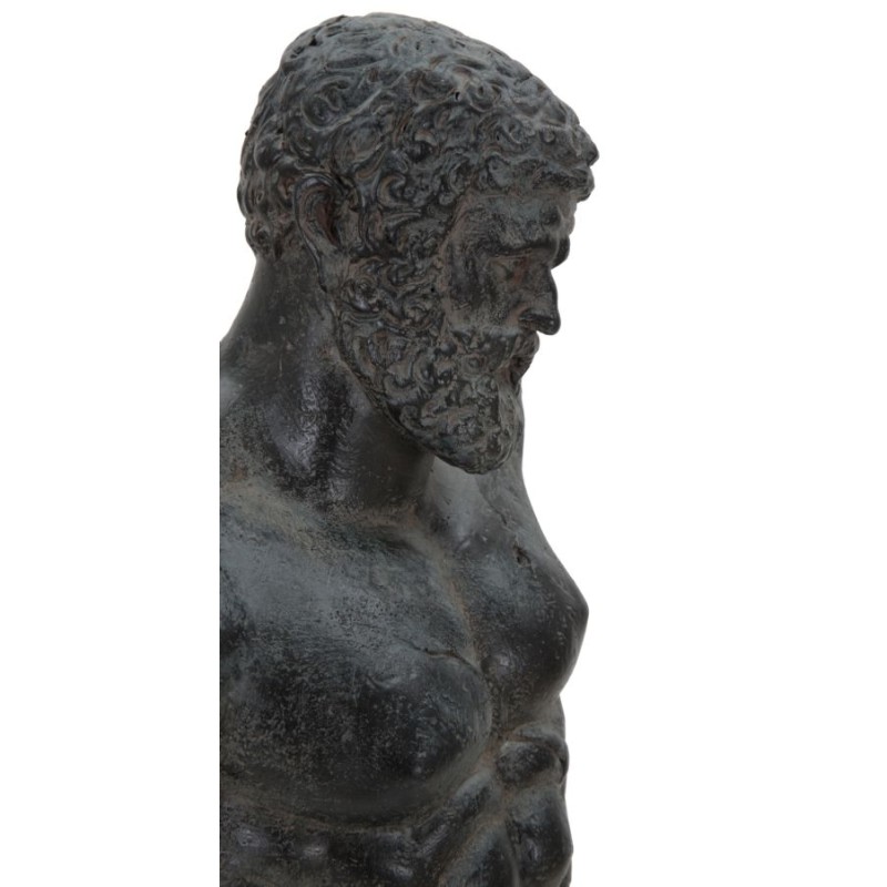 Escultura de un hombre antiguo, guardián de almas de acero – 26 x 22 x 57,5 cm