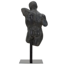 Escultura de un hombre antiguo, guardián de almas de acero – 26 x 22 x 57,5 cm