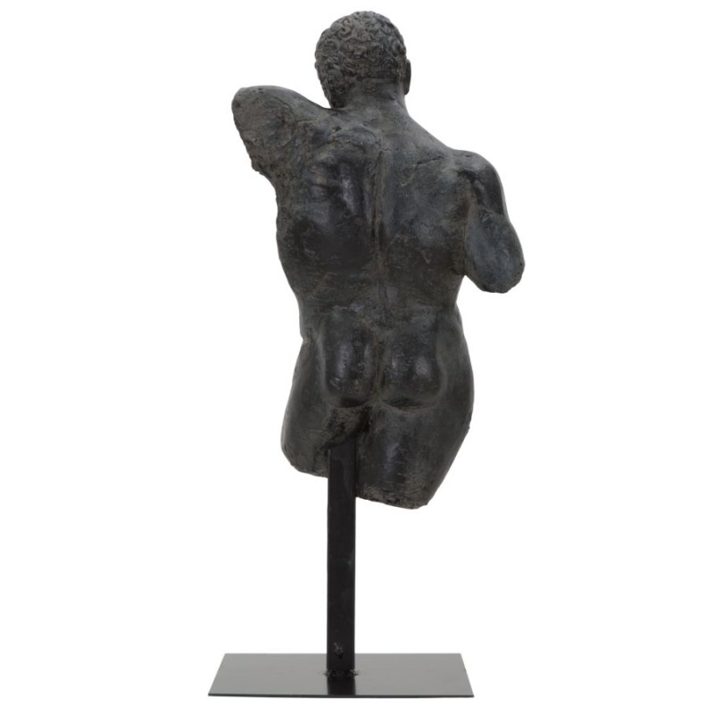 Escultura de un hombre antiguo, guardián de almas de acero – 26 x 22 x 57,5 cm