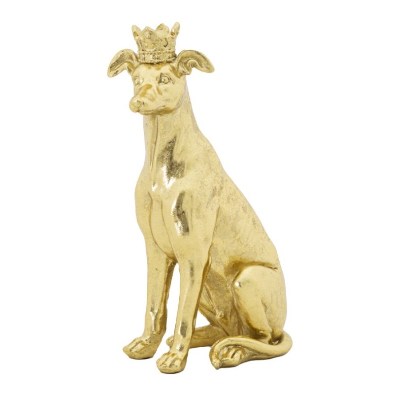 Perro Dorado, Centinela de la Opulencia – 20 x 12,5 x 33 cm