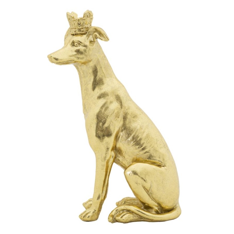 Perro Dorado, Centinela de la Opulencia – 20 x 12,5 x 33 cm