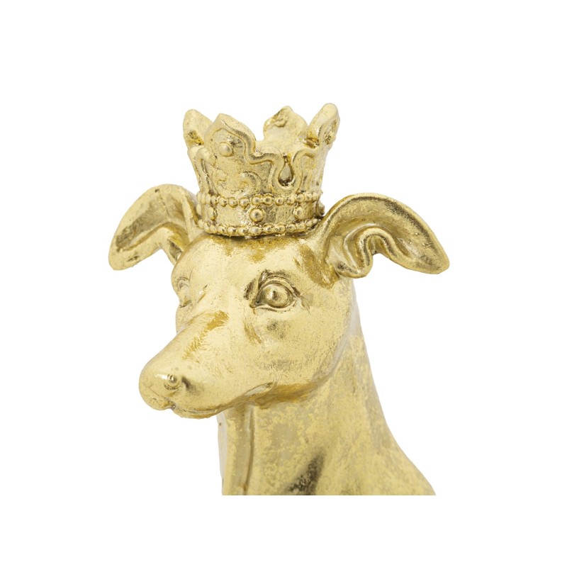 Perro Dorado, Centinela de la Opulencia – 20 x 12,5 x 33 cm